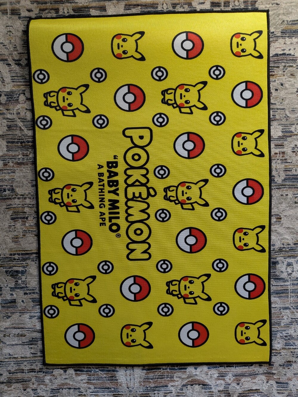Pikachu Baby Milo Style Graphic Rug Yellow 23.5” x 35” NEW